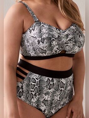 Sea Swimwear - Snake Print High-Waist Bikini -Size 2X- NWT